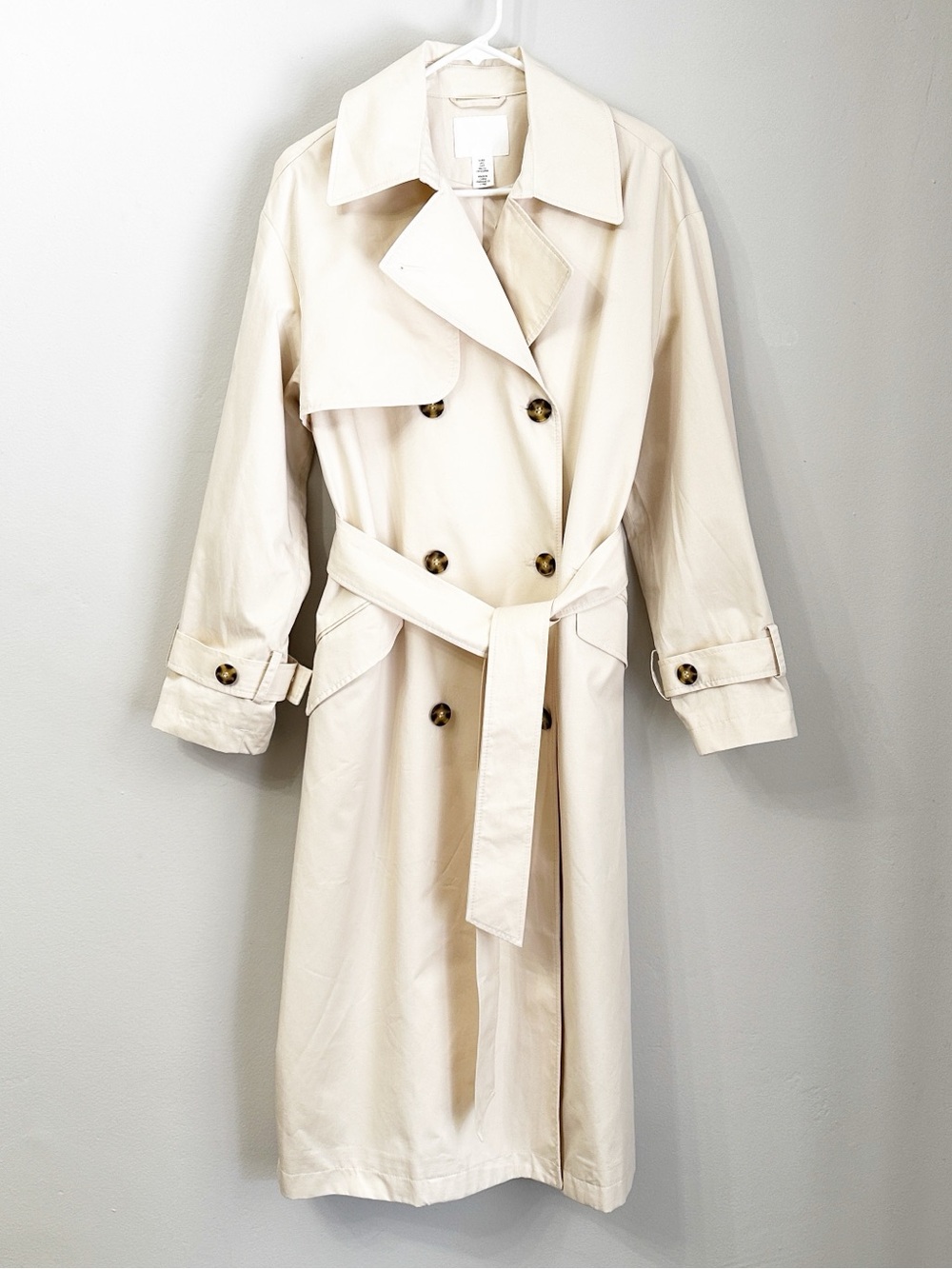 H&M Beige Trench Coat with Belt NWOT - Picture 2 of 12